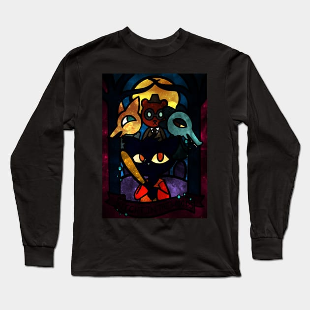 Night In The Woods Long Sleeve T-Shirt by ScribbleSketchScoo